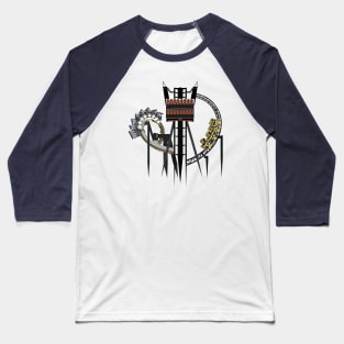 Alton Towers Trio Design Baseball T-Shirt